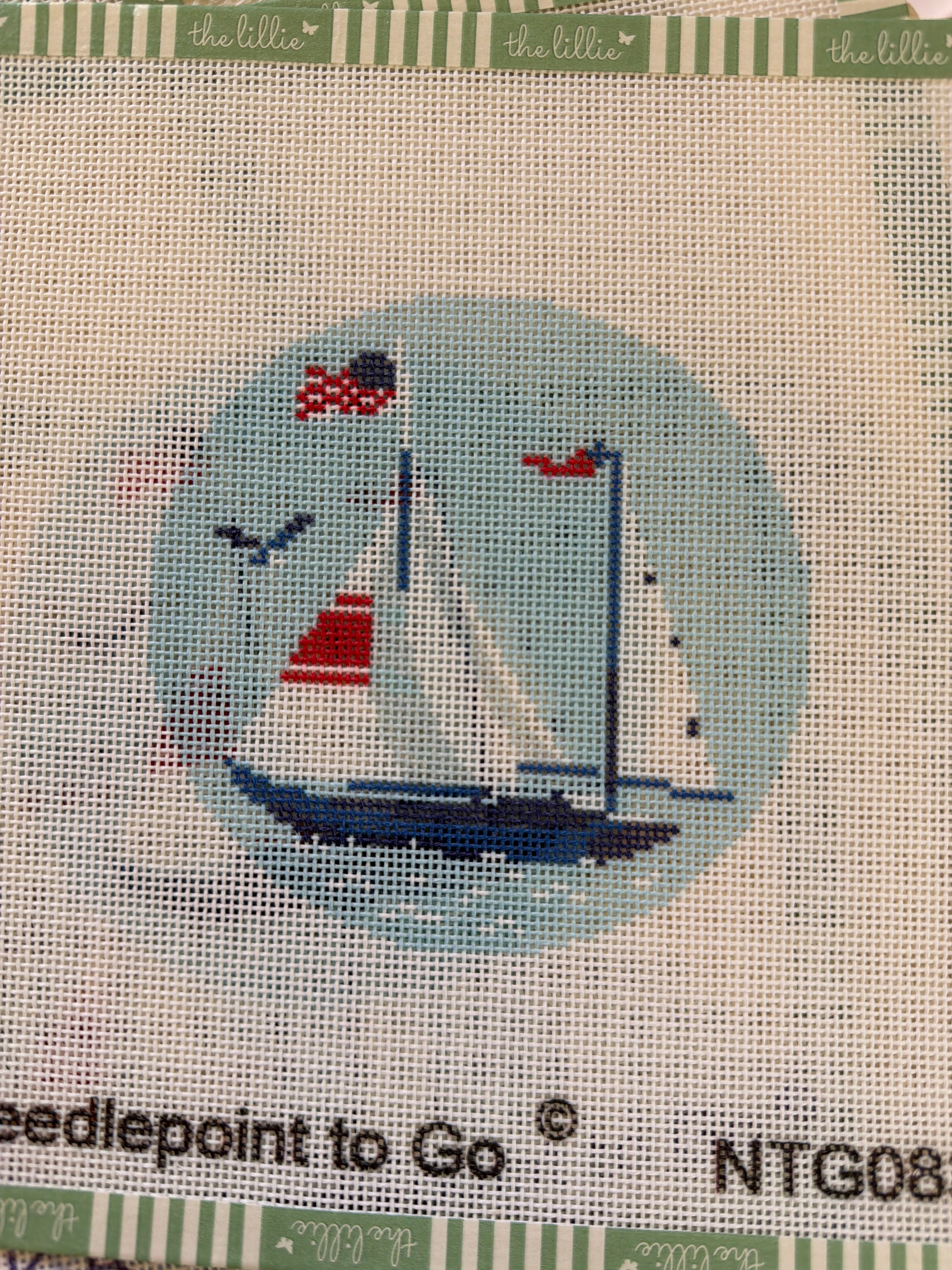 Regatta Rounds – Sailing Yacht | Needlepoint Canvas