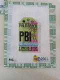 Palm Beach Retro Travel Tag