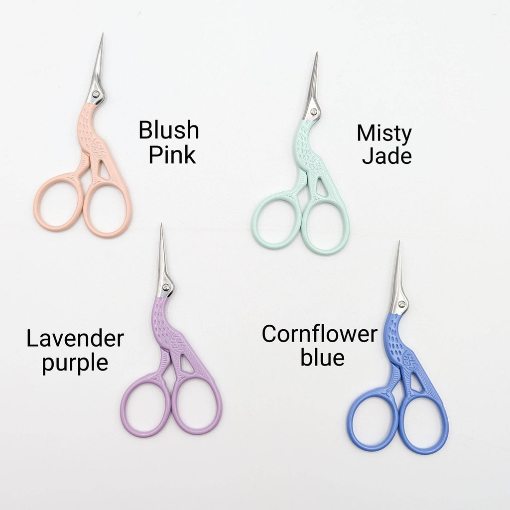 Stork Embroidery Scissors: Lavender purple