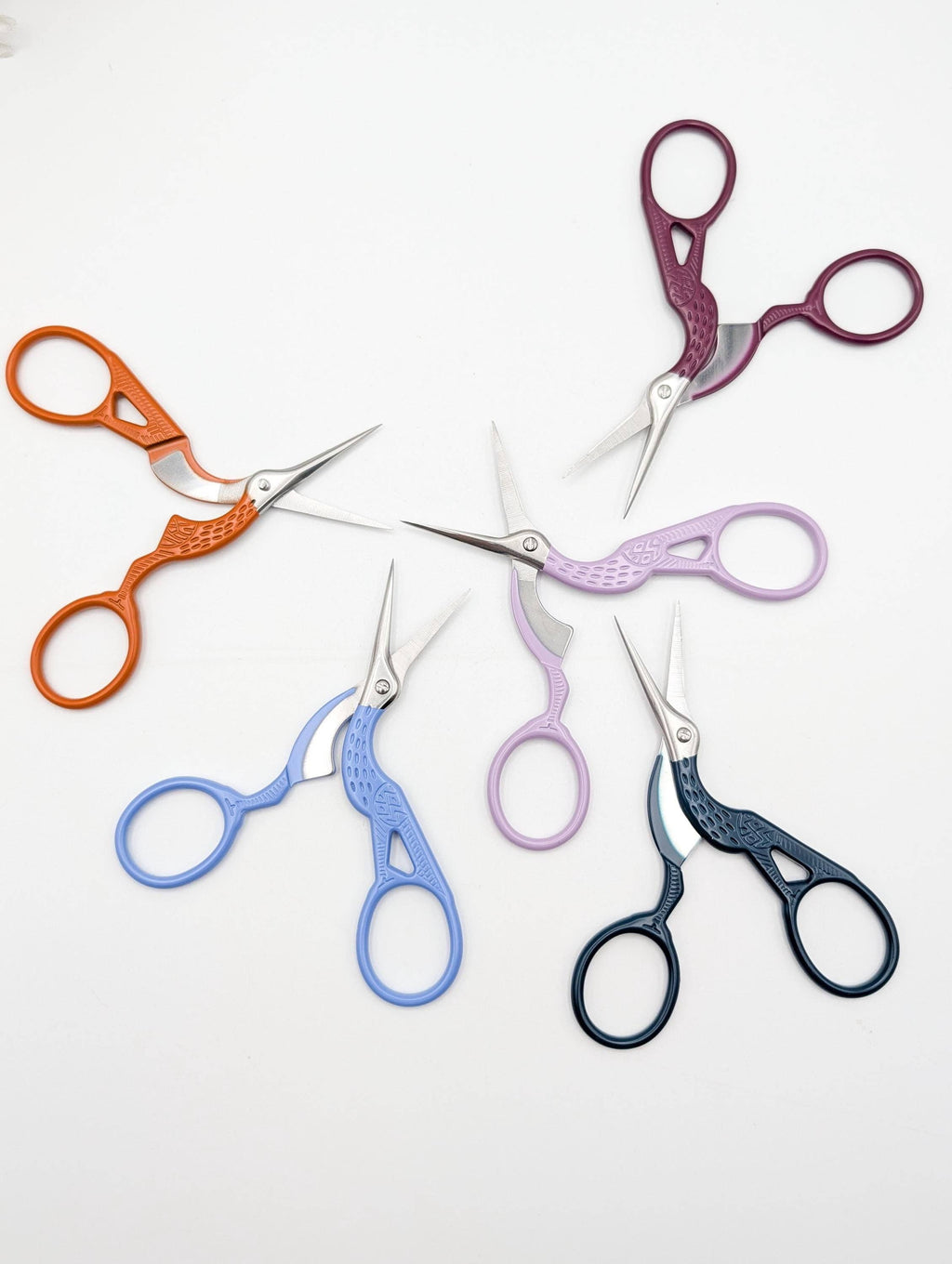 Stork Embroidery Scissors: Lavender purple