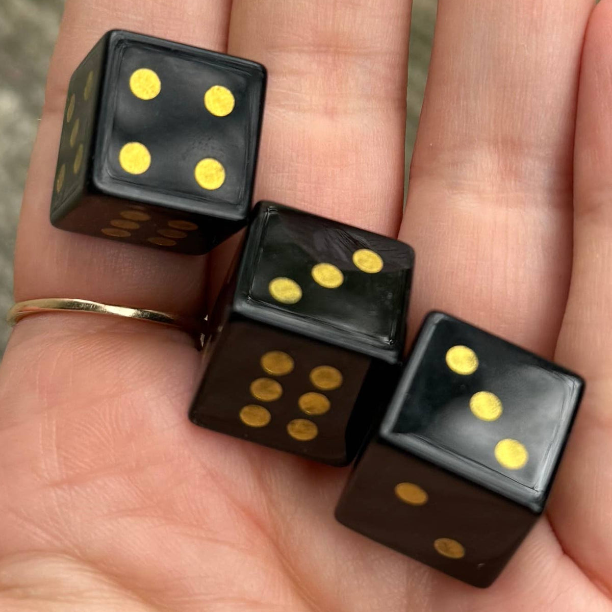 Black Obsidian Crystal Carved Dice – Mini Protection Stone