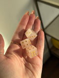 The Lillie Crystal Dice Set - Rose Quartz