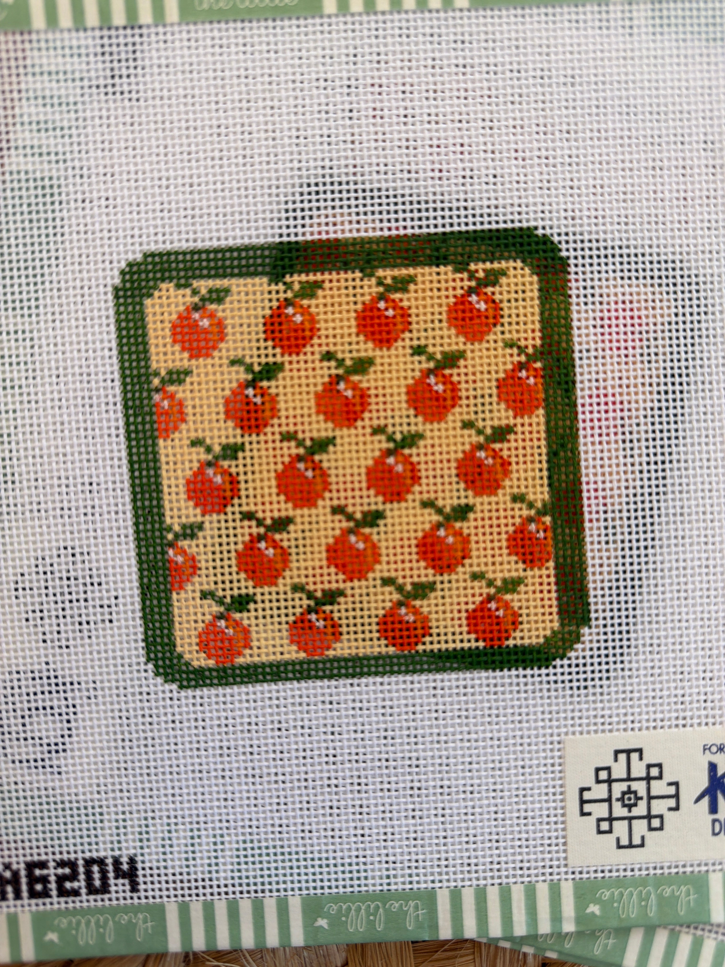 Tangerine Jewlery Case | Needlepoint Canvas