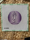 Yoga Tree Pose Round | Needlepoint Canvas