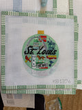 Travel Round – St. Louis | Needlepoint Canvas