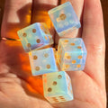 Opalite Carved Dice - Single Die