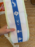 Jewish Symbols – White on Bright Blue | Needlepoint Canvas