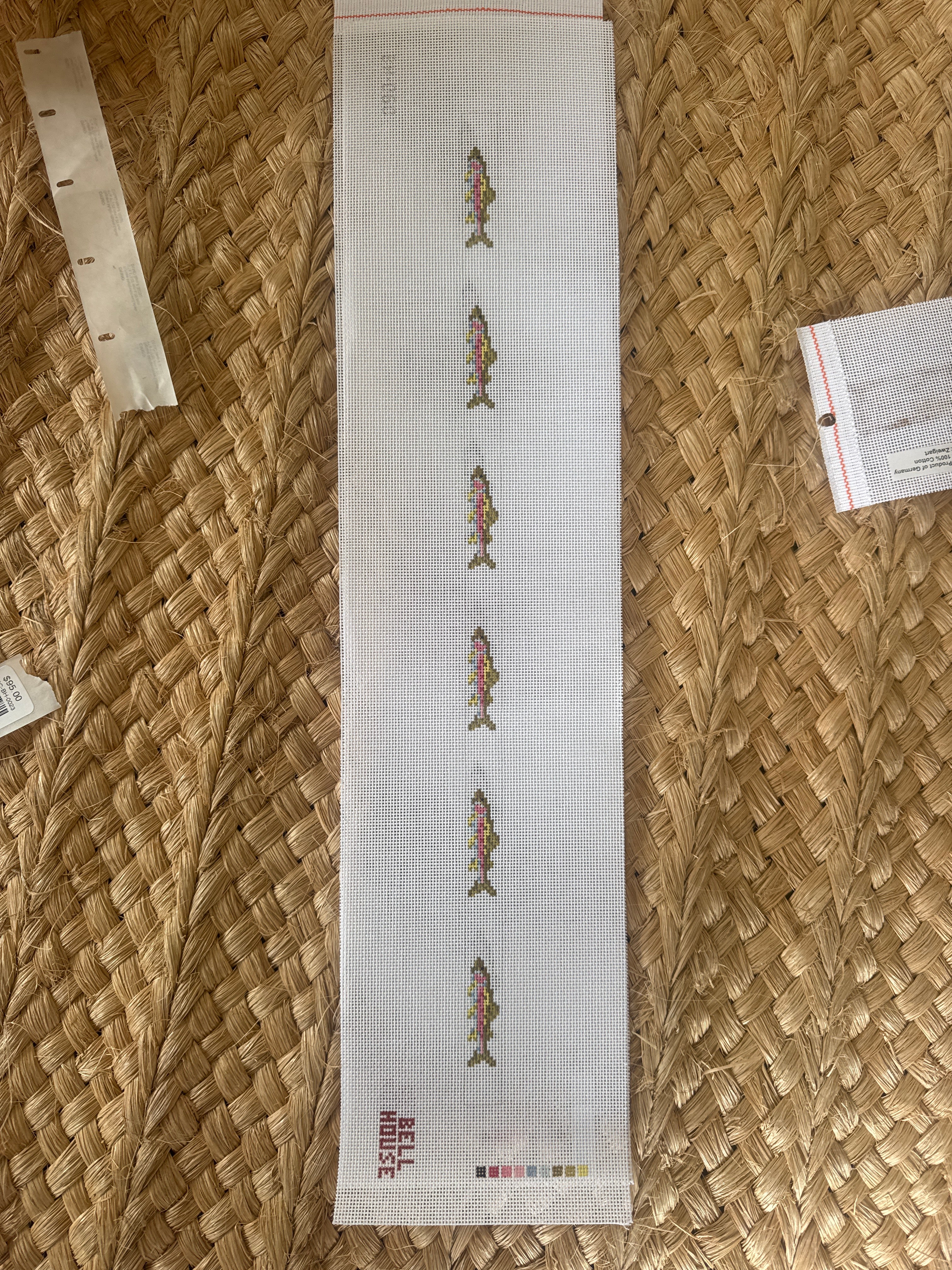 Rainbow Trout Dog Collar – Small | Needlepoint Canvas