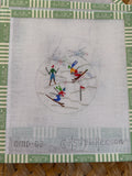 Skier Round | Needlepoint Canvas