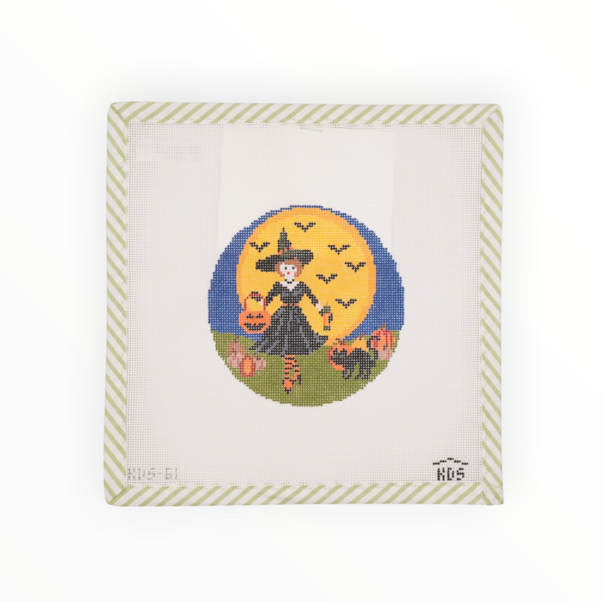 Betty Loves Halloween Canvas and Stitch Guide | Needlepoint Canvas