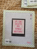 Kindle History | Needlepoint Canvas