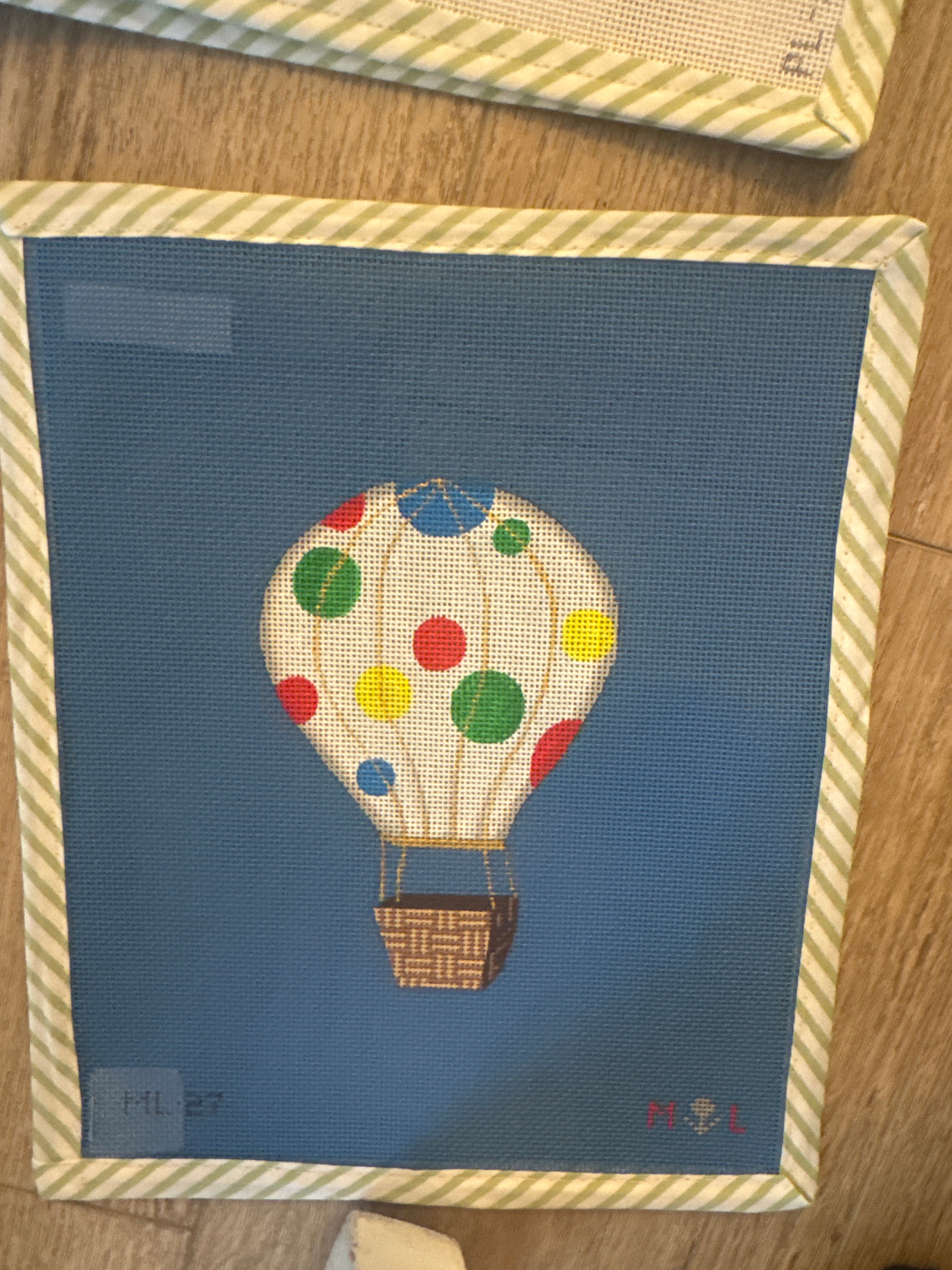 Polka DOT Hot Air Ballon | Needlepoint Canvas