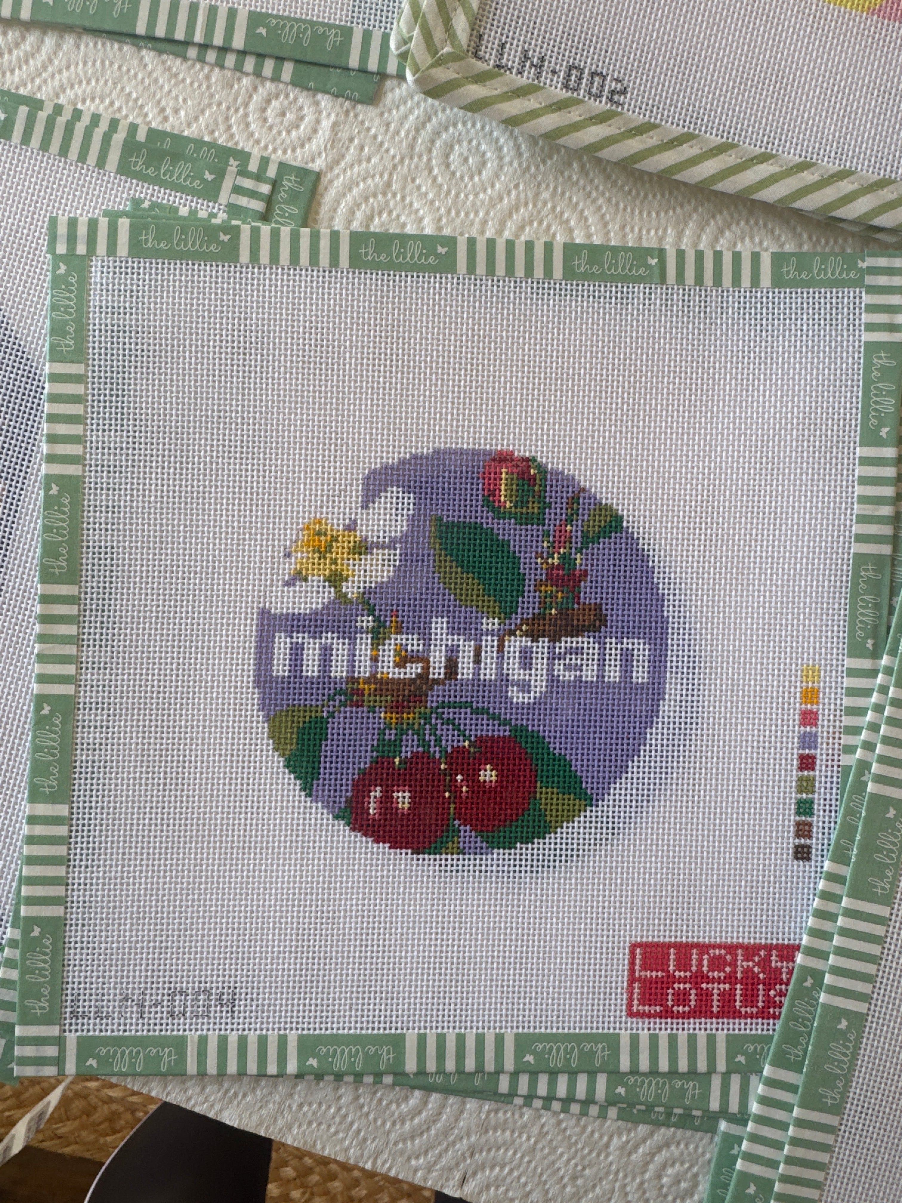 Michigan Round | Needlepoint Canvas