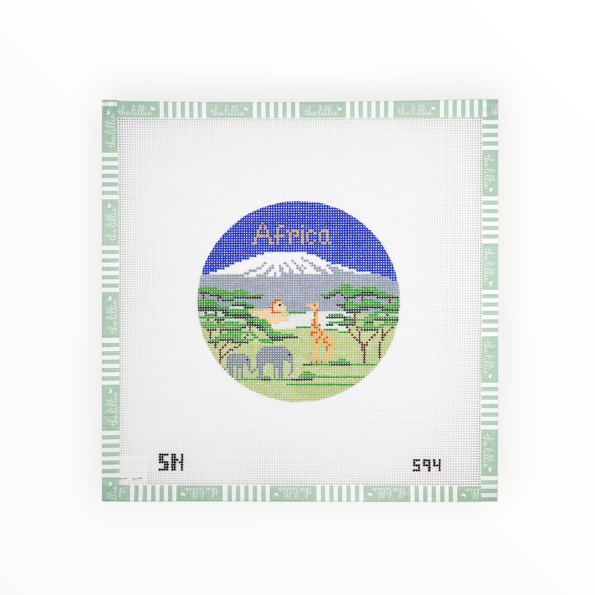 Africa Ornament needlepoint canvas by Colonial Needle