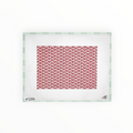 Allover Y Pattern Clutch - Red needlepoint canvas by Stitch Style