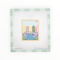 Amsterdam Travel Stamp needlepoint canvas by Stitch Style