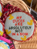 Needlepoint Ornament - Ducks in a Row