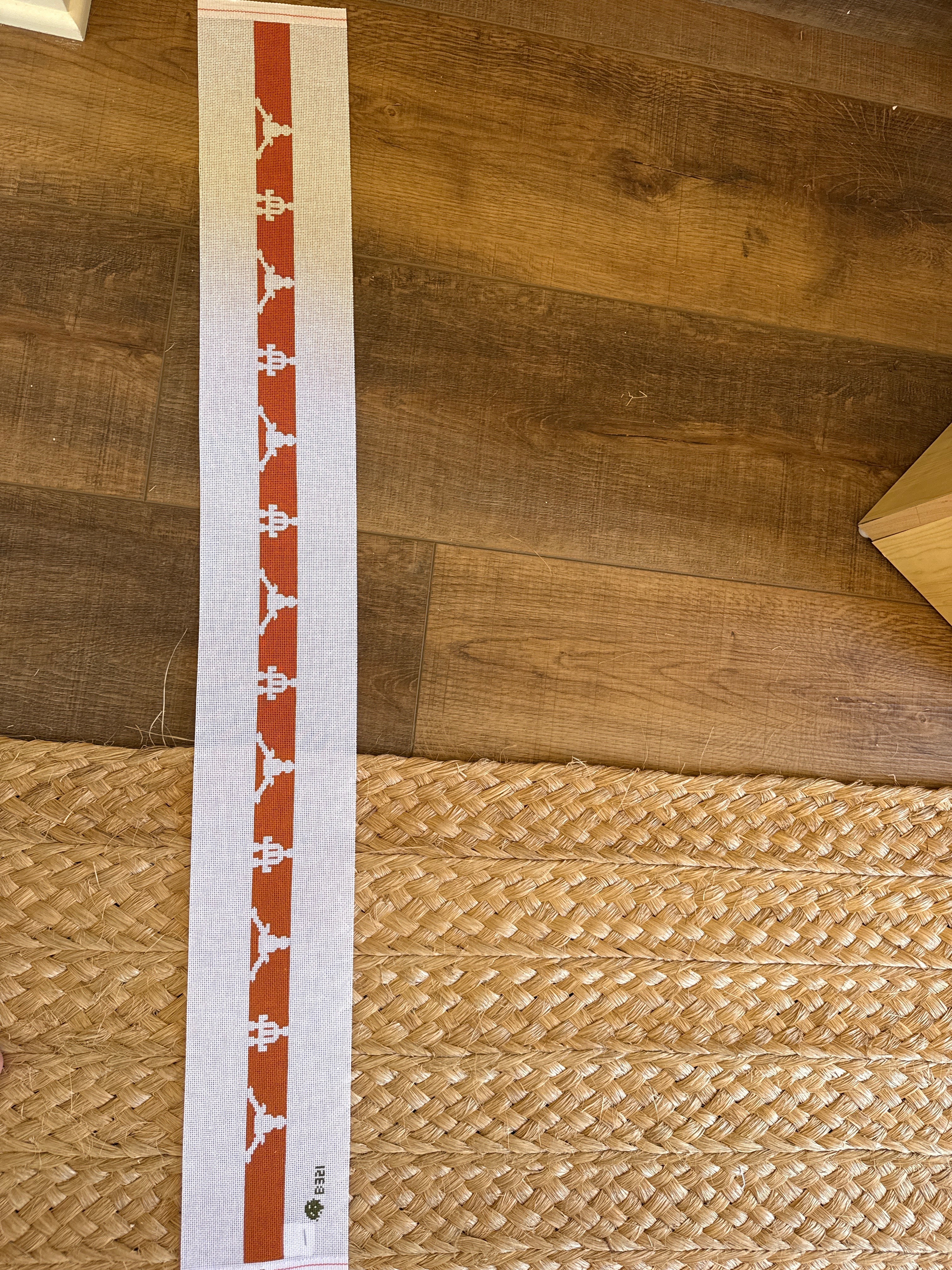 Uni of Texas-Orange Background | Needlepoint Canvas