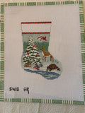 Forest Animal Tree, Mini Stocking | Needlepoint Canvas