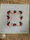 Small Square Strawberries | Needlepoint Canvas