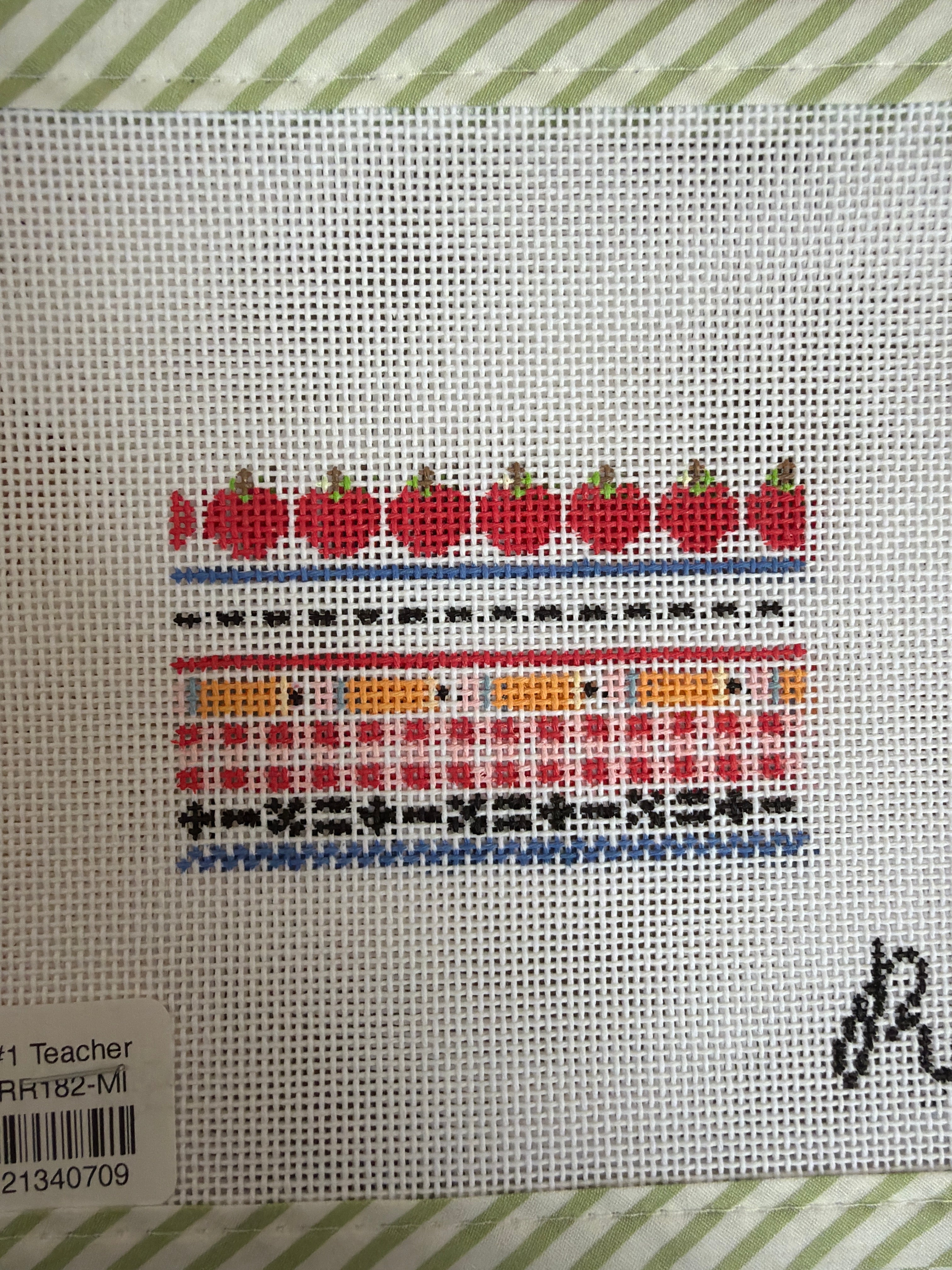 #1 Teacher | Needlepoint Canvas