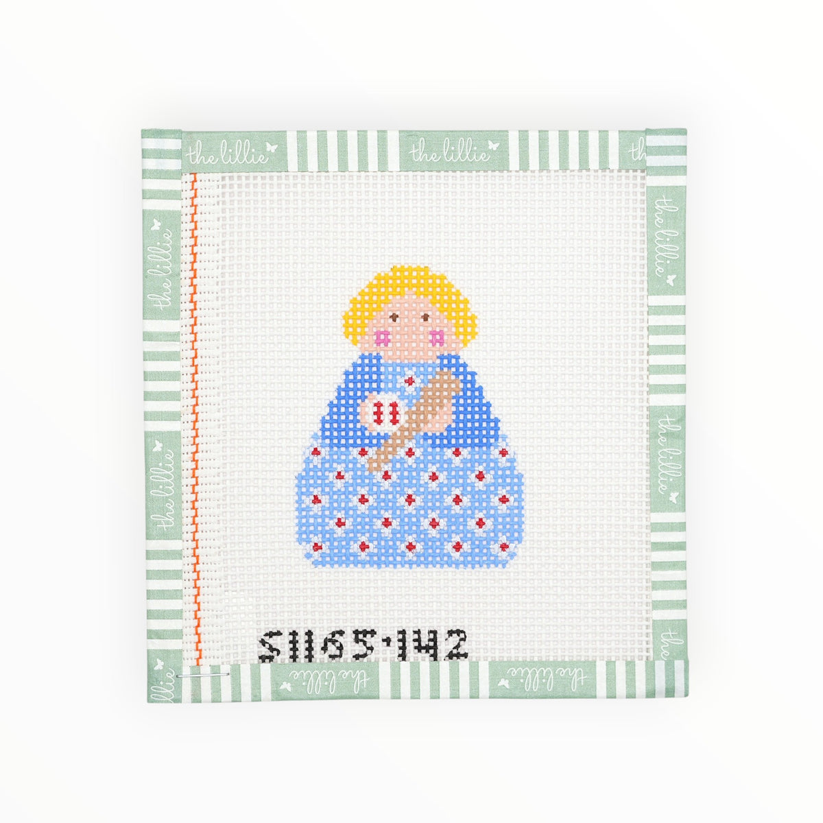 Baseball Angel needlepoint canvas by KCN Designers