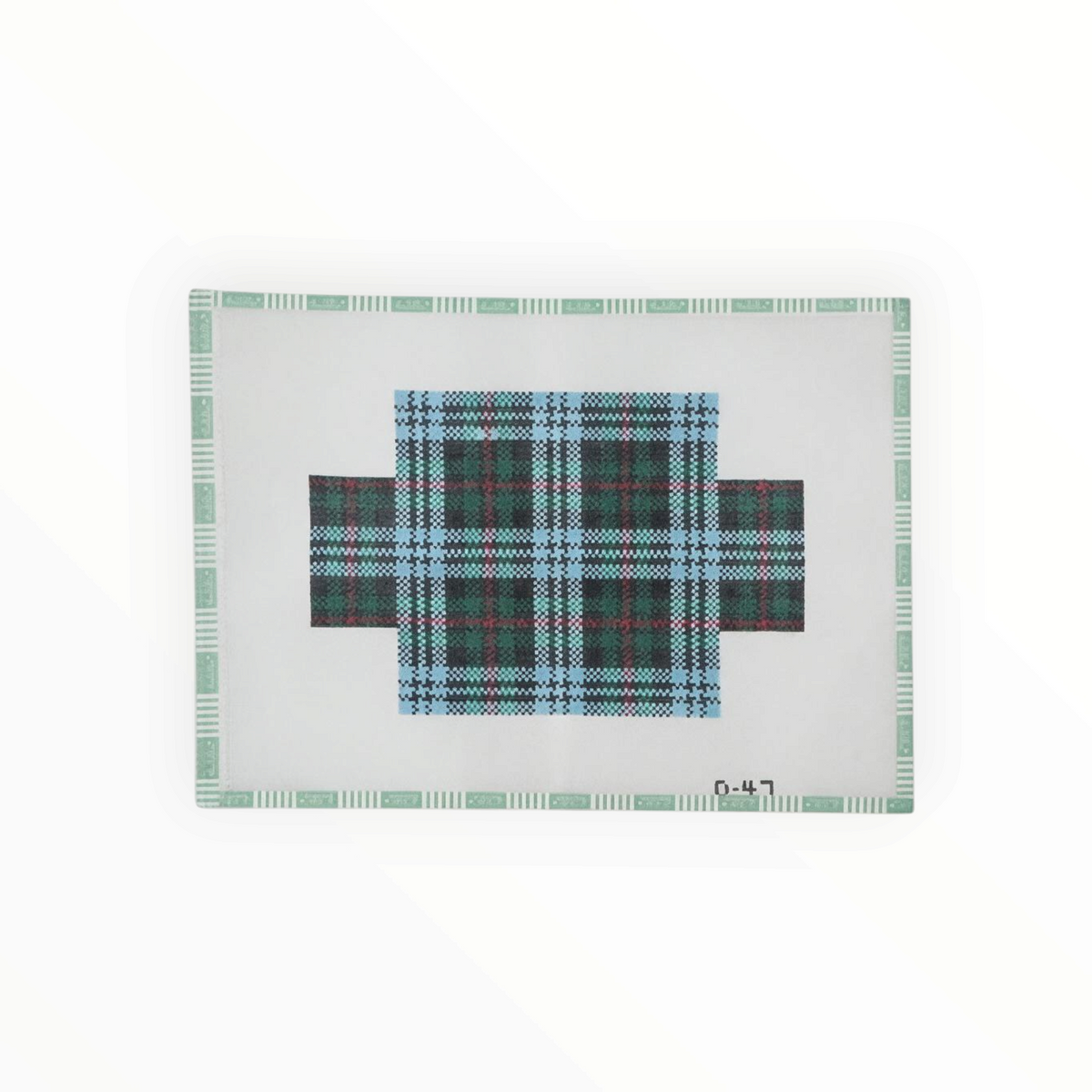 Plaid Brick Cover needlepoint canvas by Treglown Designs, 14 mesh