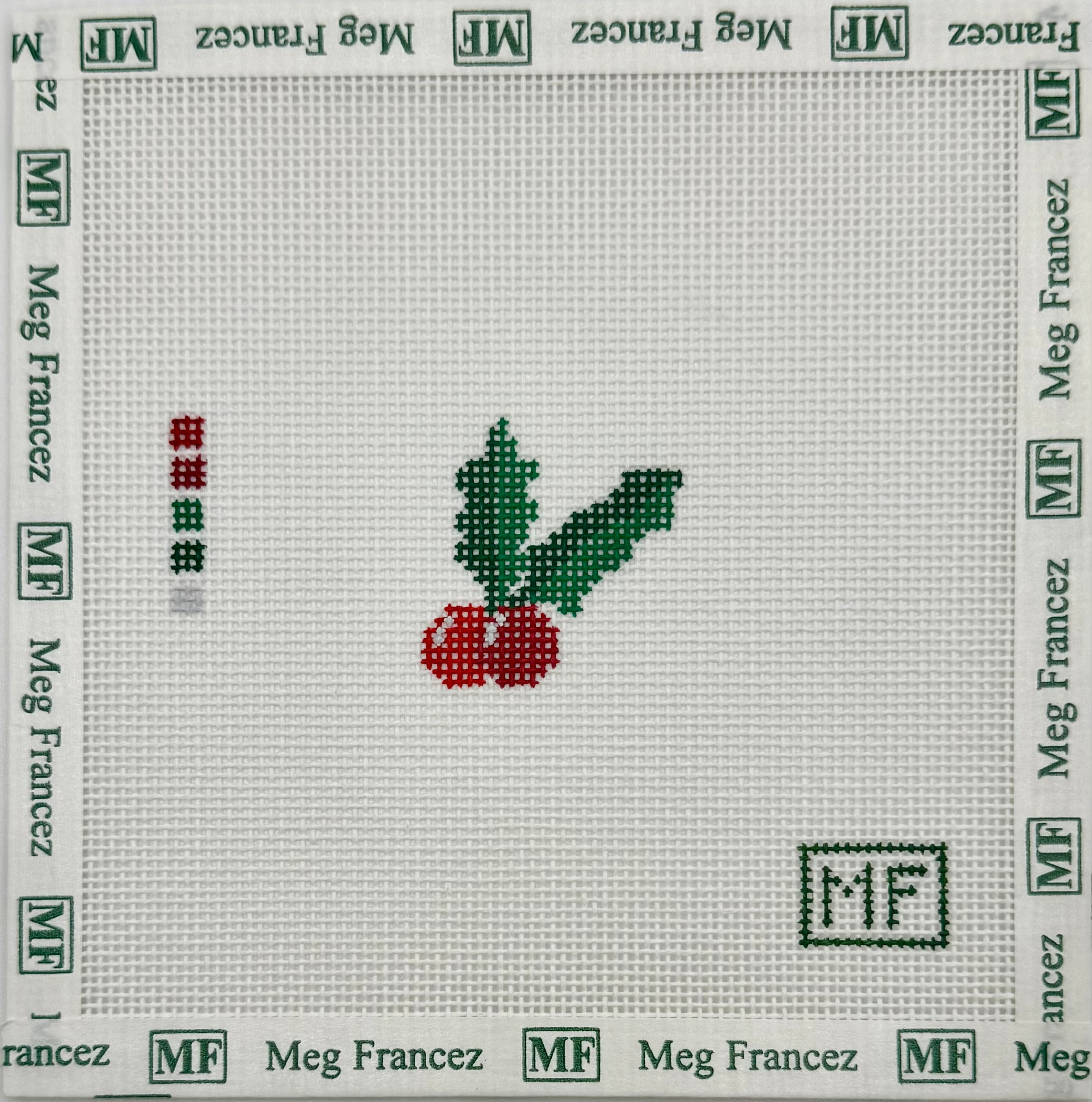 Holly Berries Mini needlepoint canvas