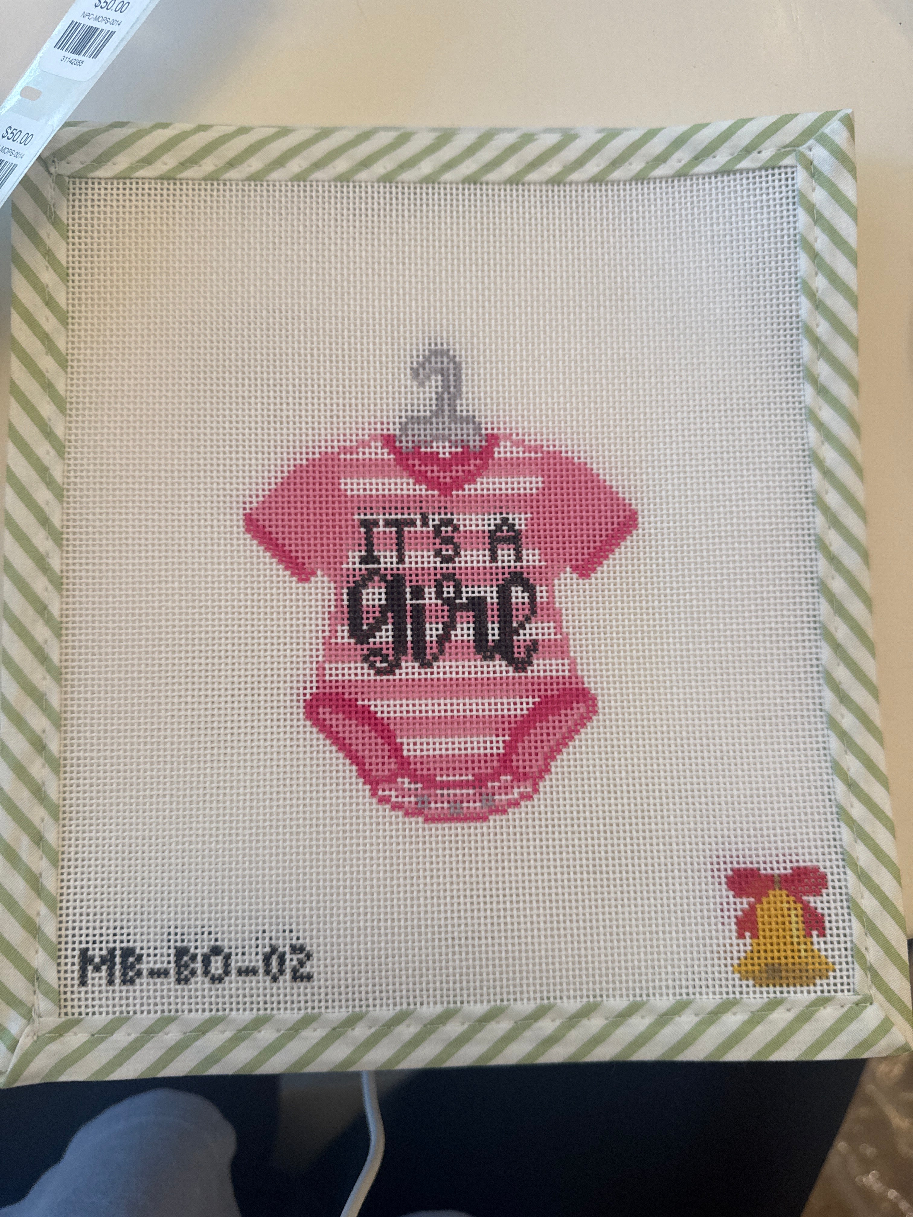 It's a Girl Baby Onsie | Needlepoint Canvas