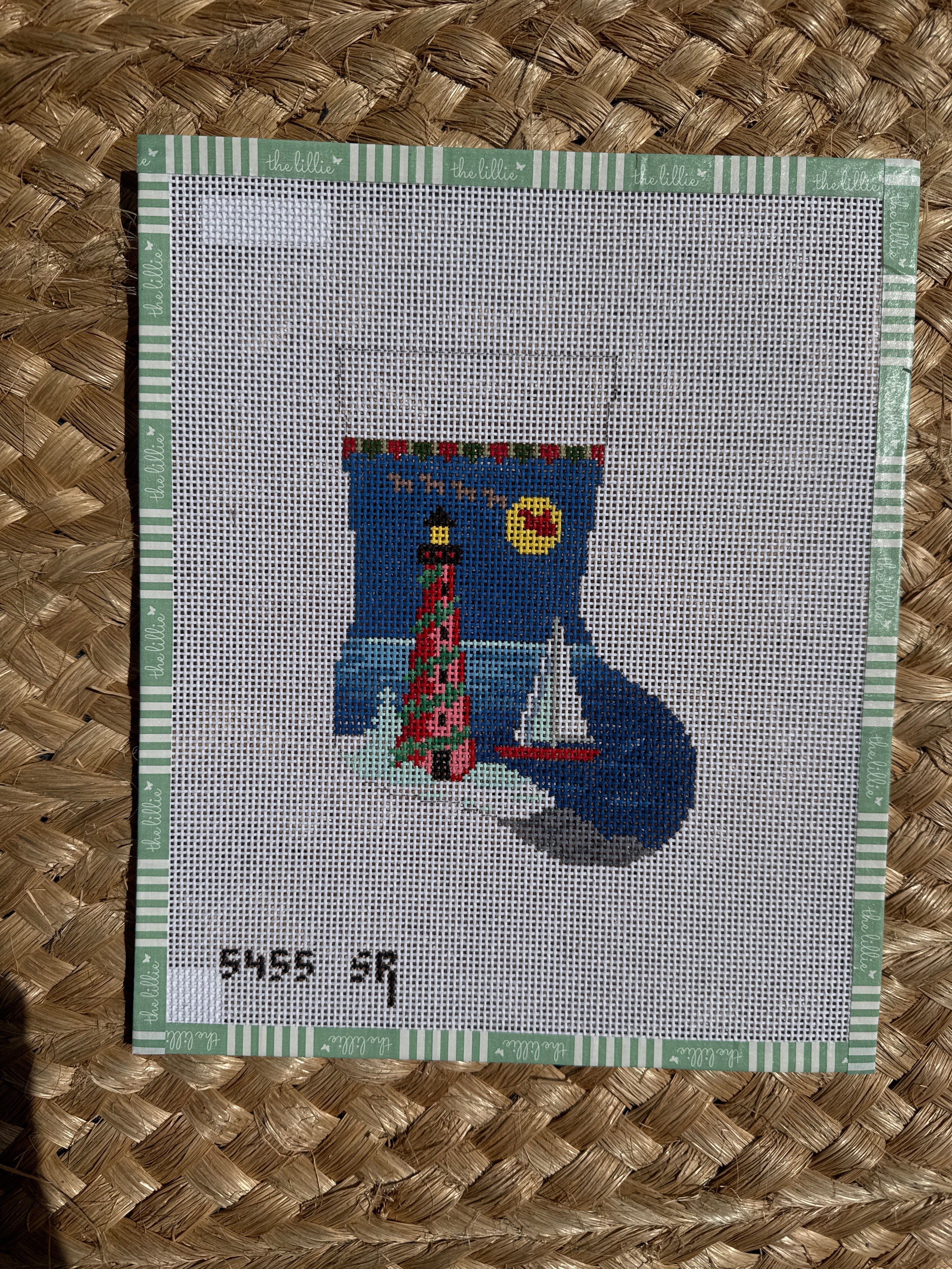 Lighthouse, Mini Stocking | Needlepoint Canvas