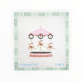 Carousel Christmas Reindeer needlepoint canvas by Stitch Style
