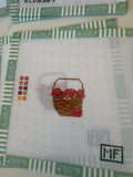 Lightship Basket with Apples Mini | Needlepoint Canvas