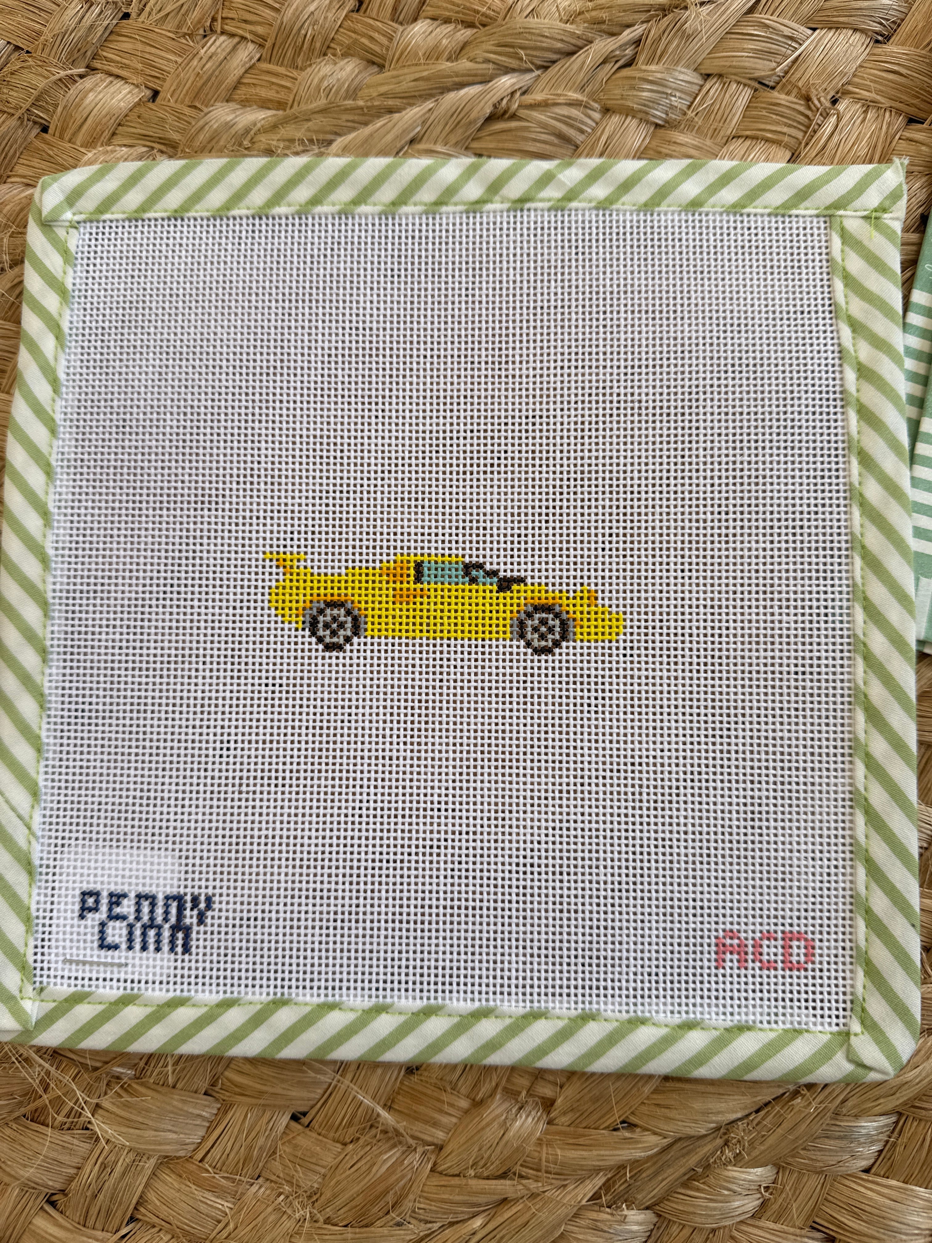 Car – Yellow Lamborghini | Needlepoint Canvas