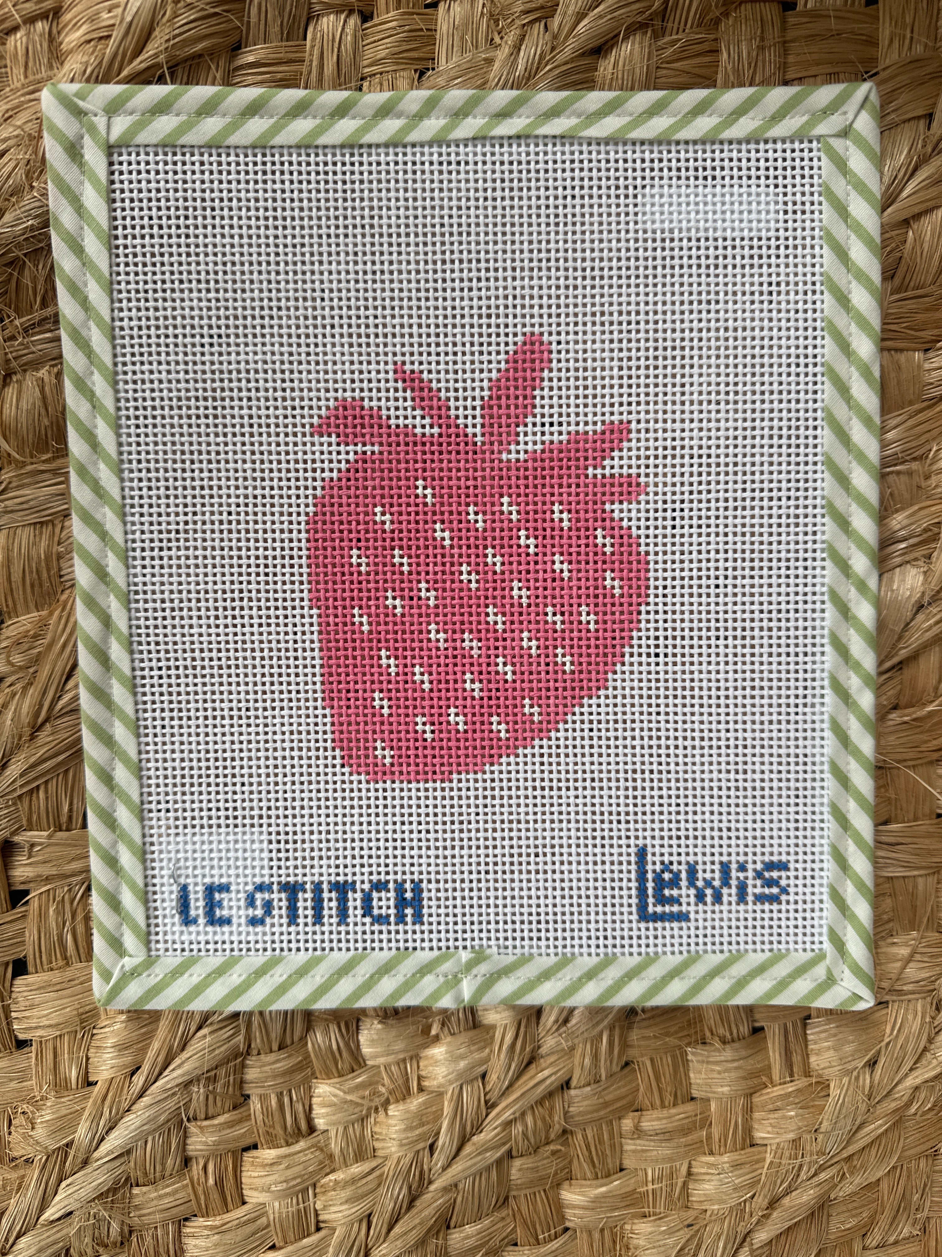 Pink Strawberry | Needlepoint Canvas