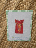 Red/Orange Mini Oaxaca Dress | Needlepoint Canvas