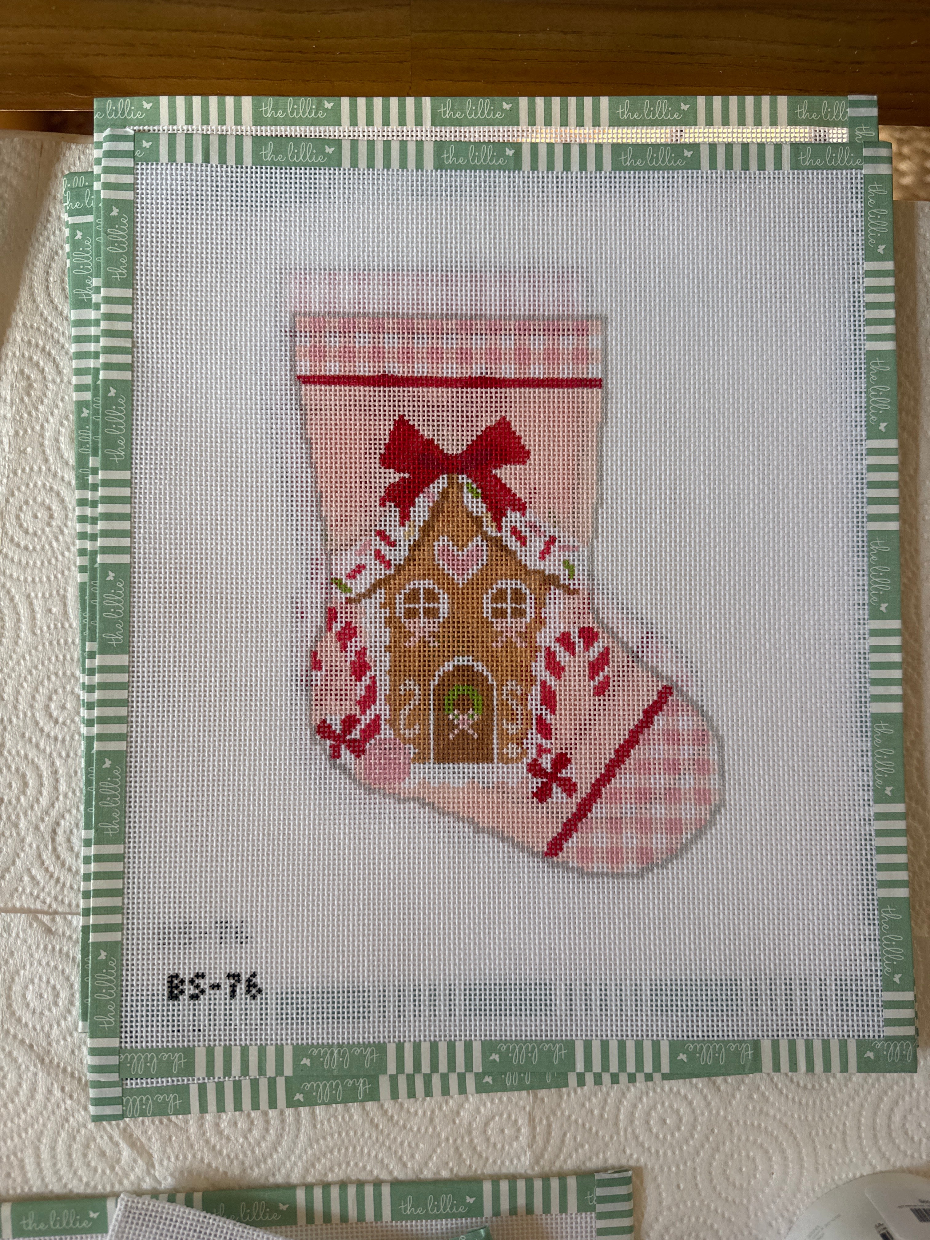 Gingerbread Magic Ornament Sized Bauble Stocking | Needlepoint Canvas
