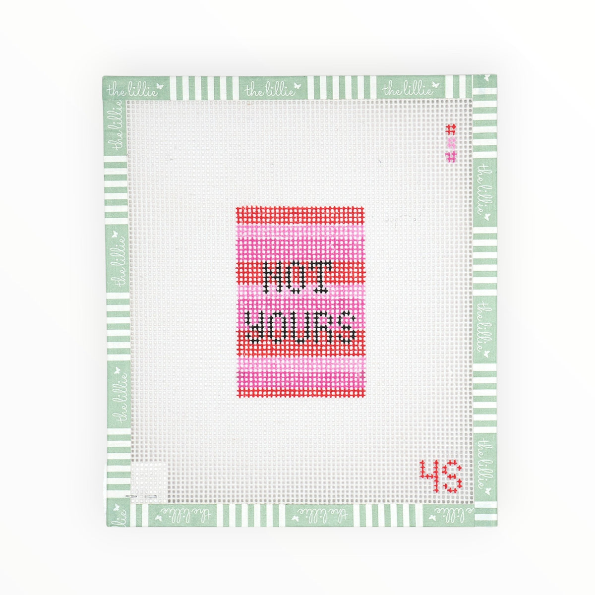 Not Yours Luggage Tag needlepoint canvas by 4stitchesandgiggles