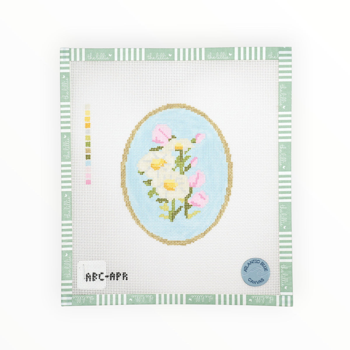 April Birth Flowers needlepoint canvas by Atlantic Blue Canvas