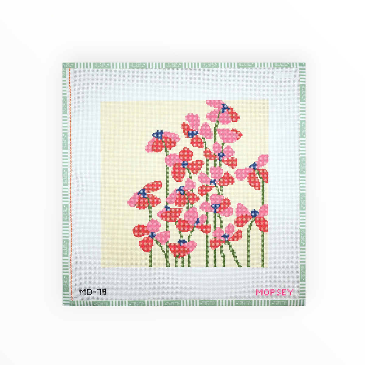 Field of Poppies needlepoint canvas by Mopsey