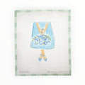 Blue Flowers on Striped Skirt needlepoint canvas by Kate Dickerson