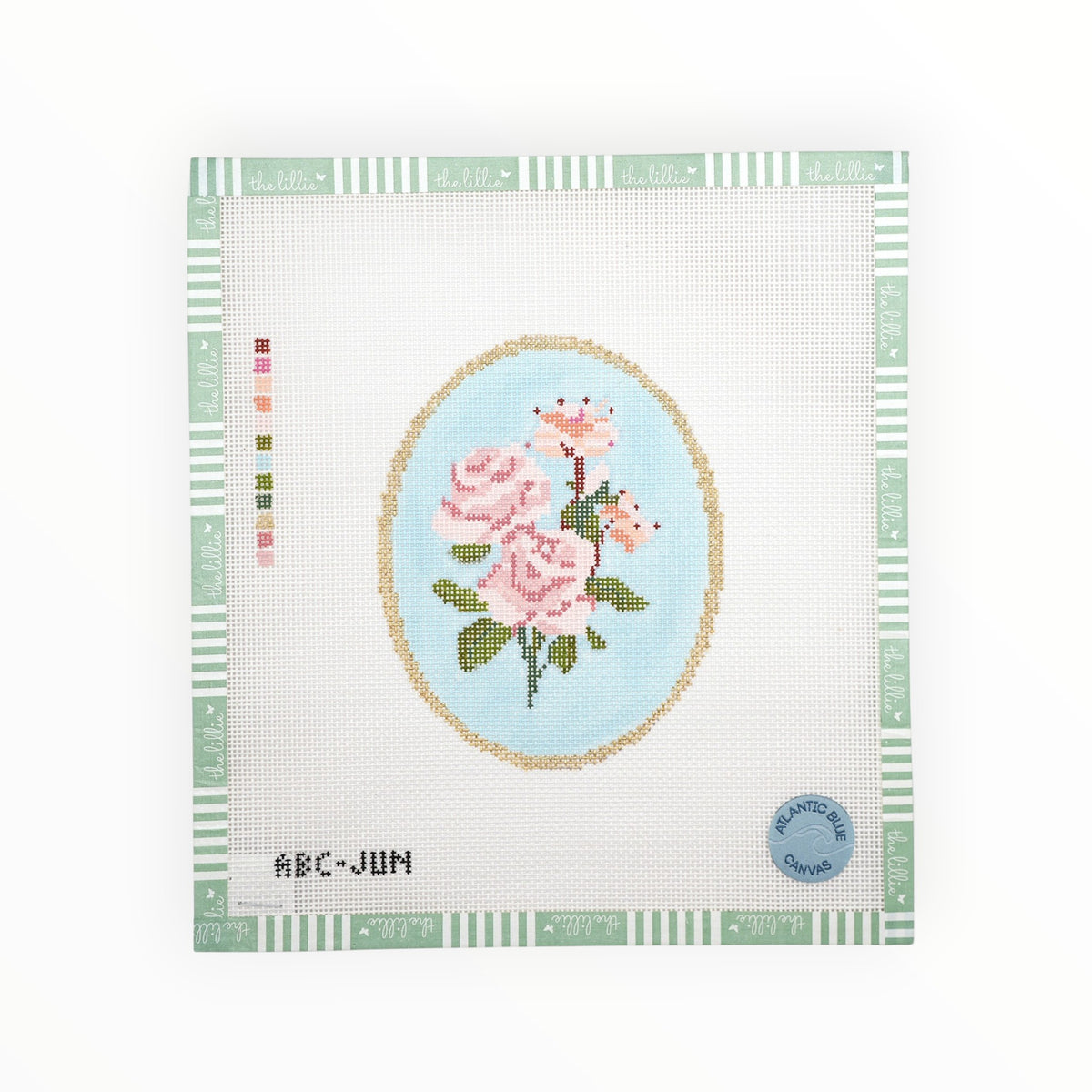 June Birth Flowers needlepoint canvas by Atlantic Blue Canvas