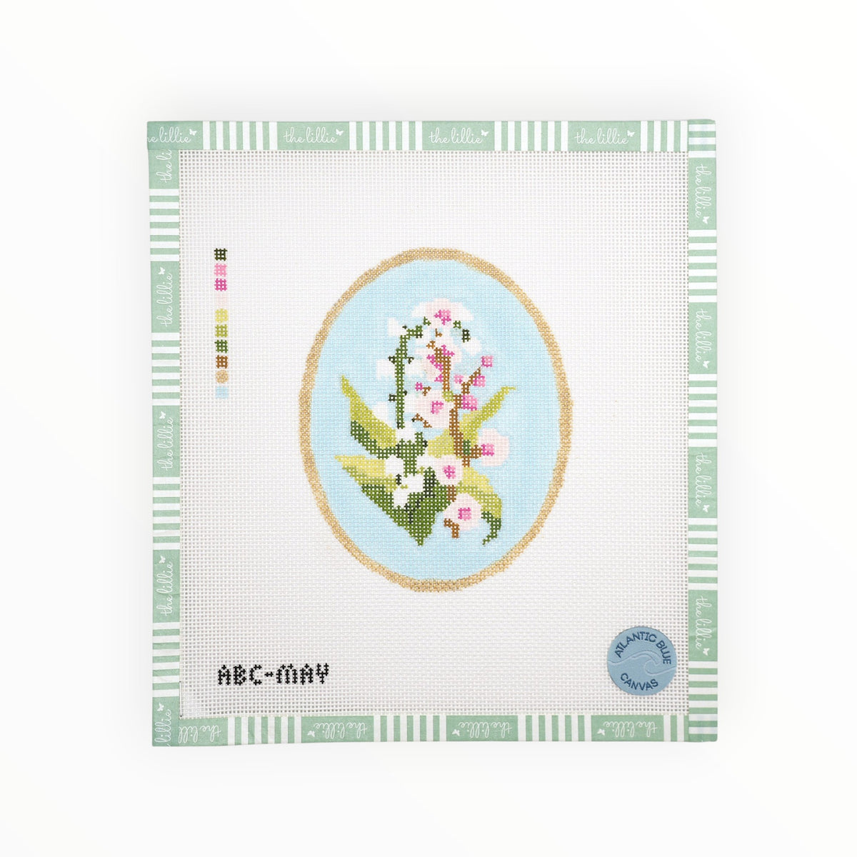 May Birth Flowers needlepoint canvas by Atlantic Blue Canvas