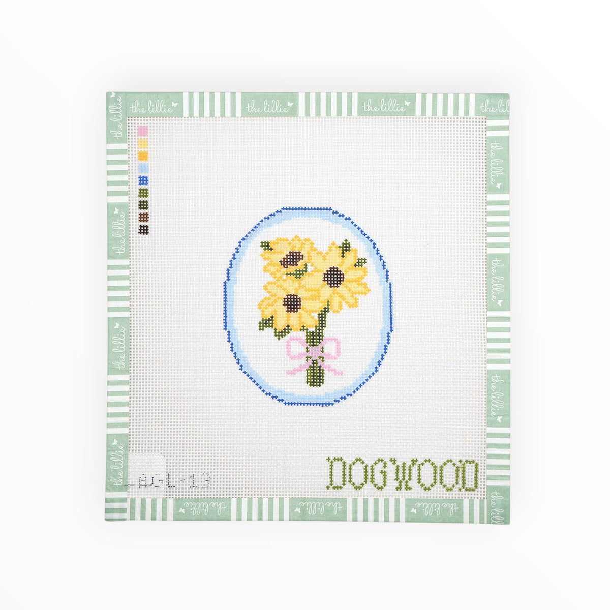 Bunch of Sunflowers needlepoint canvas by Dogwood Needlepoint, 18 mesh