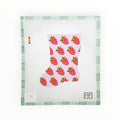 Mini Stocking – Strawberry needlepoint canvas by MF Needlepoint