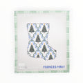 Mini Stocking - Scallop Christmas Tree needlepoint canvas by Frances Mary Needlepoint