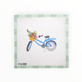 Blue Bike with Flowers needlepoint canvas by JJ