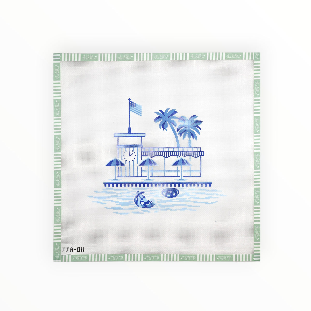 Coral Casino needlepoint canvas by JJ