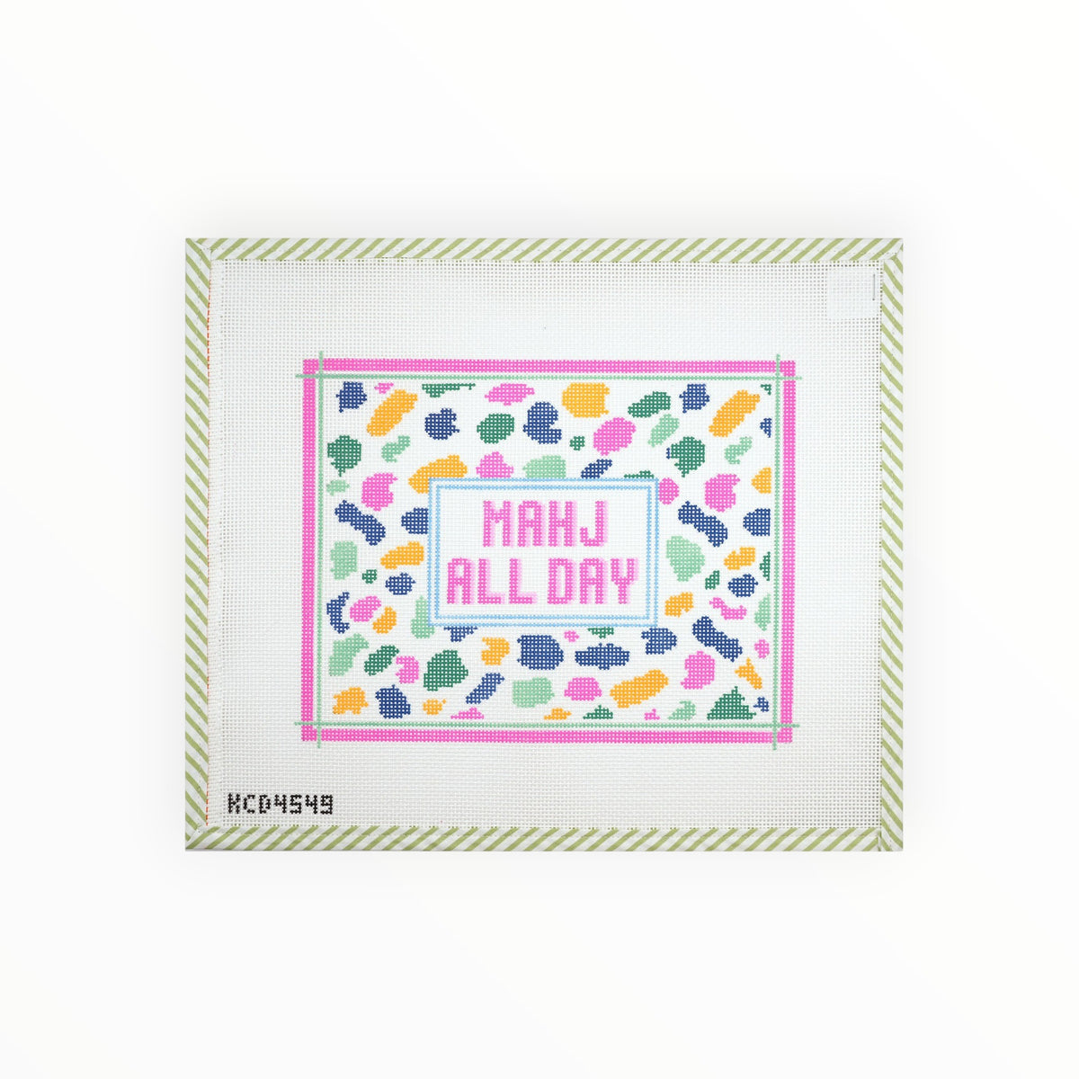 MAHJ All Day Tile Bag needlepoint canvas by KCN Designers