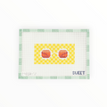 Flower Power Glasses - Yellow needlepoint canvas by The Gingham Stitchery