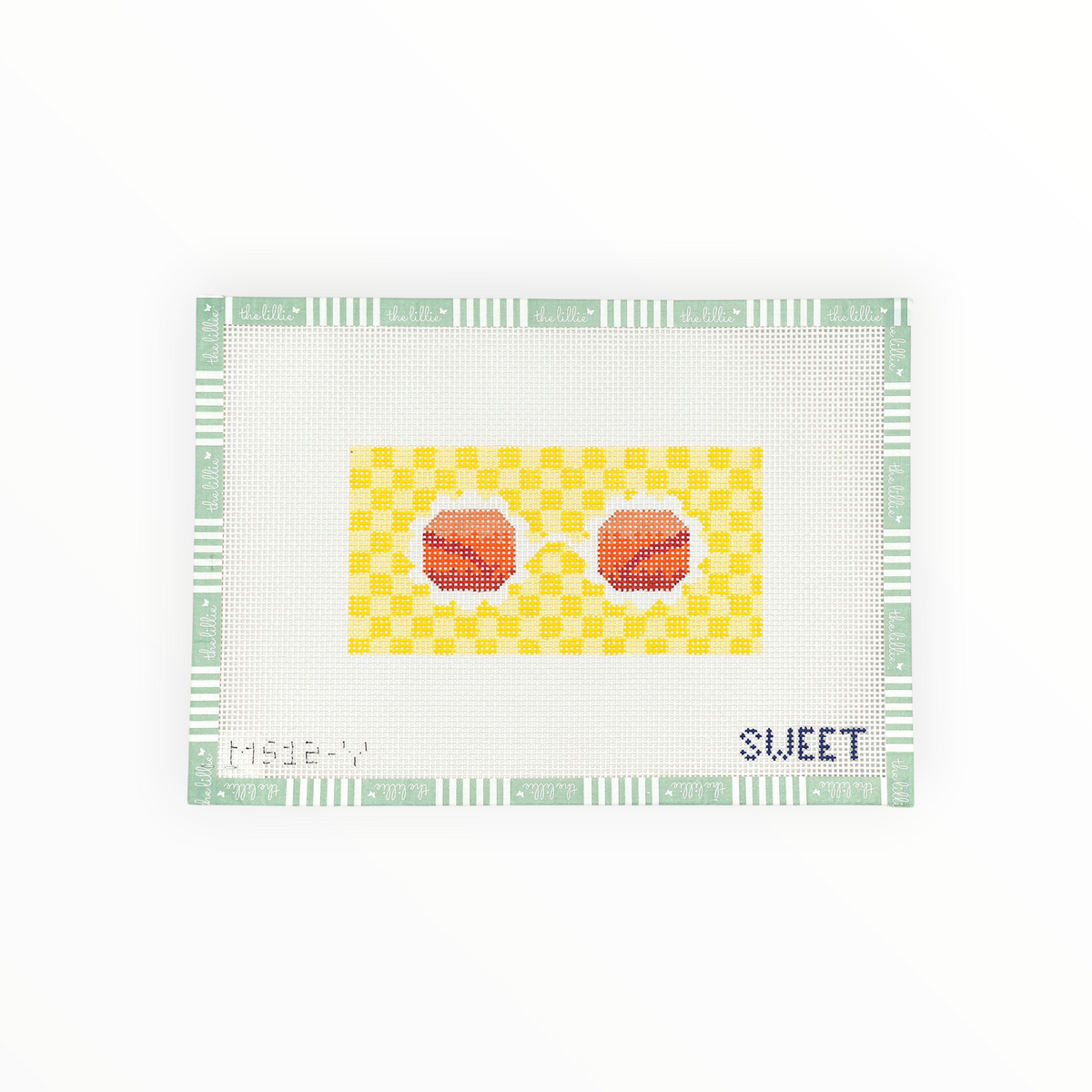 Flower Power Glasses - Yellow needlepoint canvas by The Gingham Stitchery